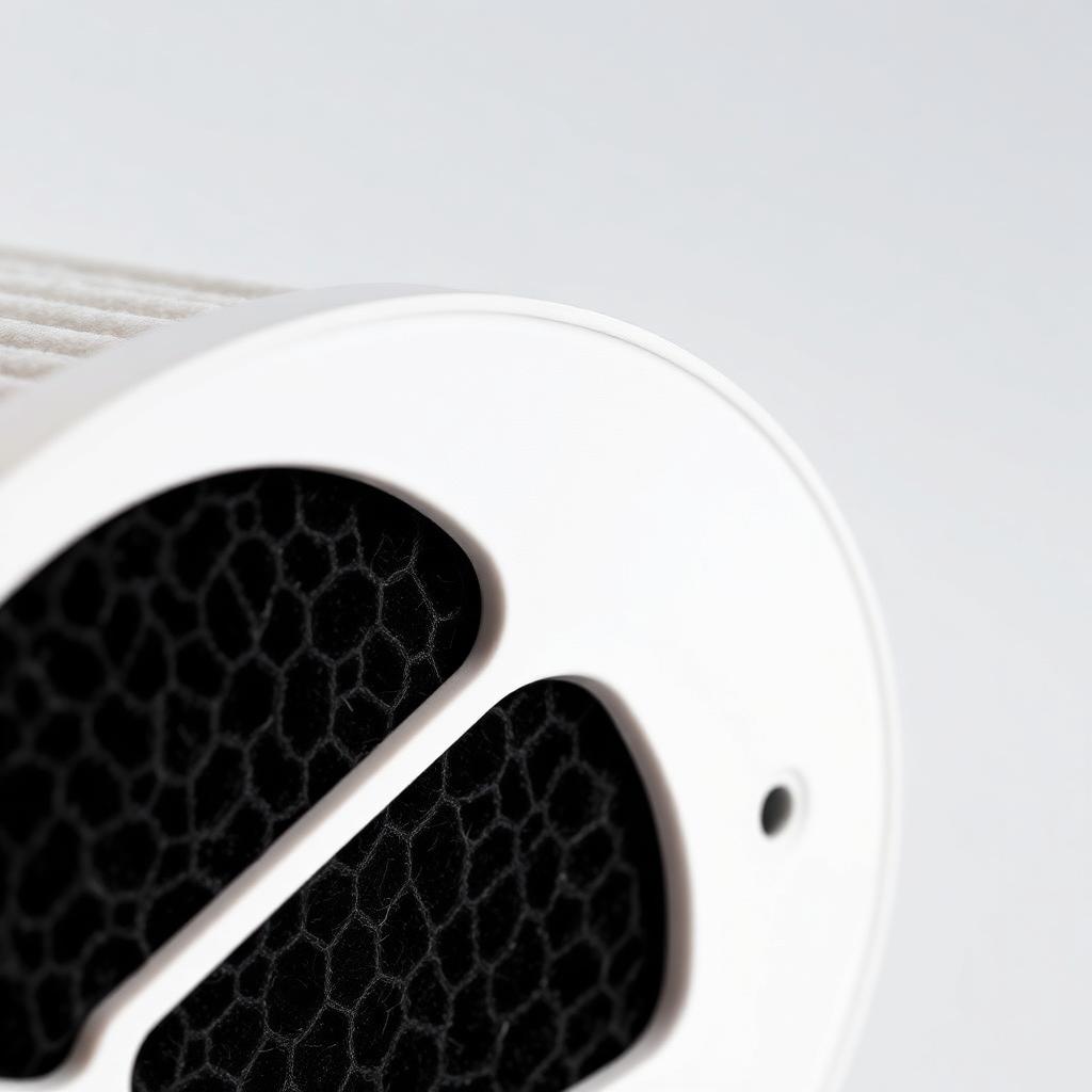 Close-up of HEPA and activated carbon filter layers used in the best air purifier for cigarette smoke